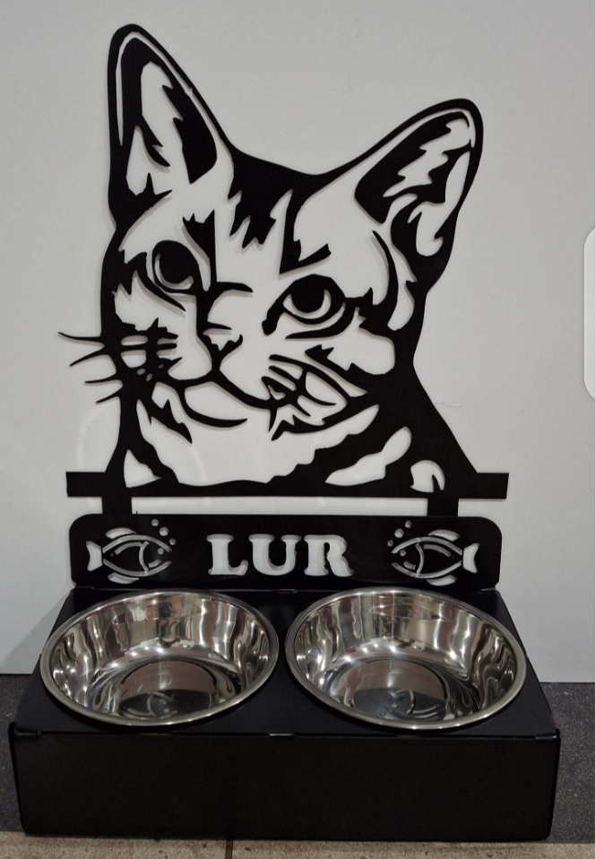 Personalized French Bulldog Feeding Station