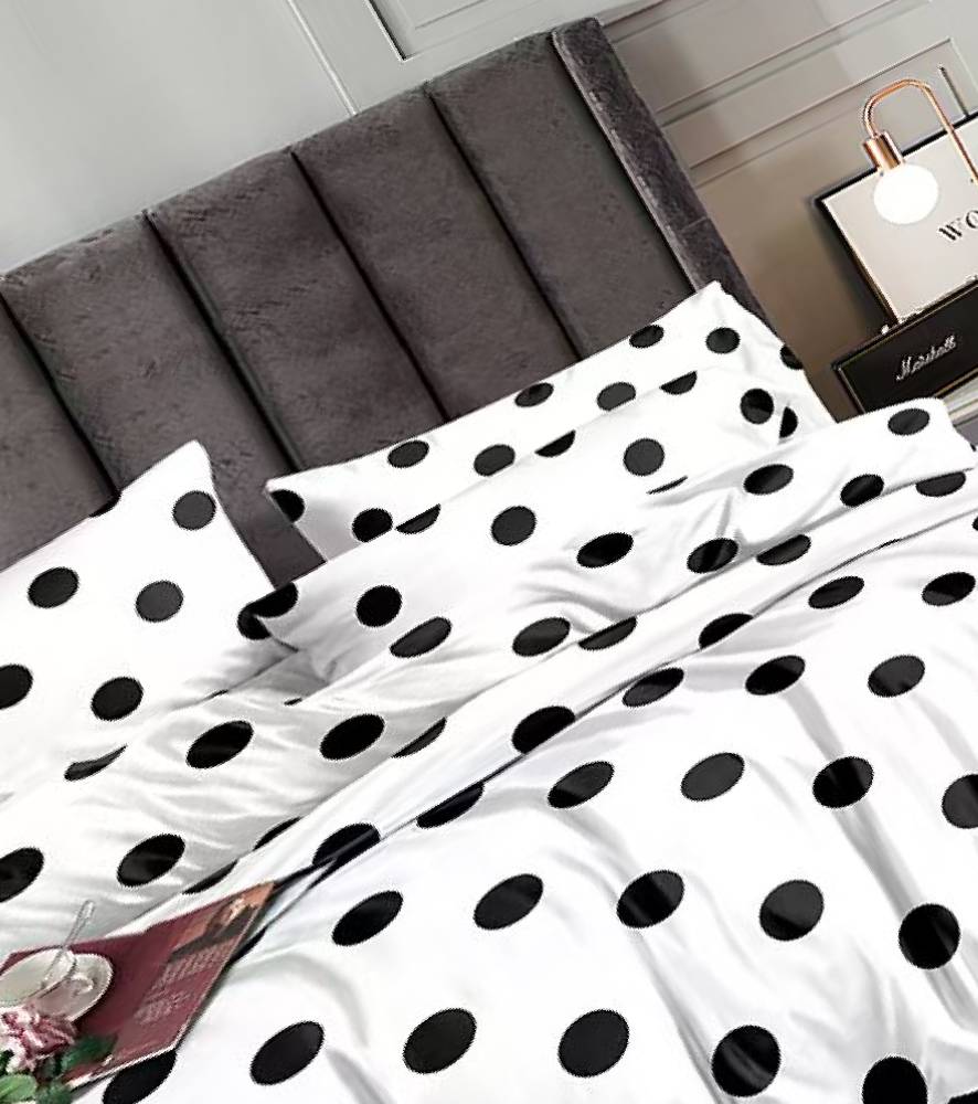 Chic Polka Dot Duvet Set.6by7 Duvet+Bedsheets+4 pillowcases