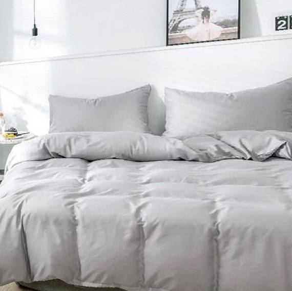 Cloud Grey Minimalist Duvet Cover Set. 4by6 bedsheets+Duvet+2 pillowcases