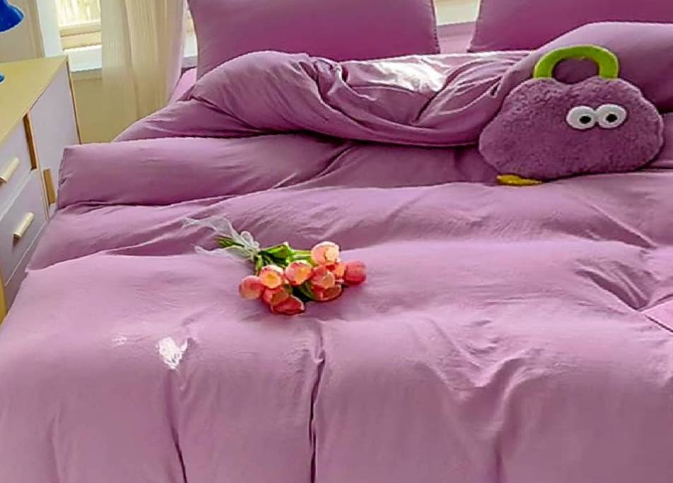 Dreamy Lilac Duvet Set. 6by7 Duvet+bedsheets+4 pillowcases