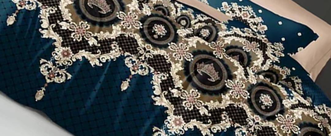 Regal Teal Crown bedsheets and pillowcases 4by6