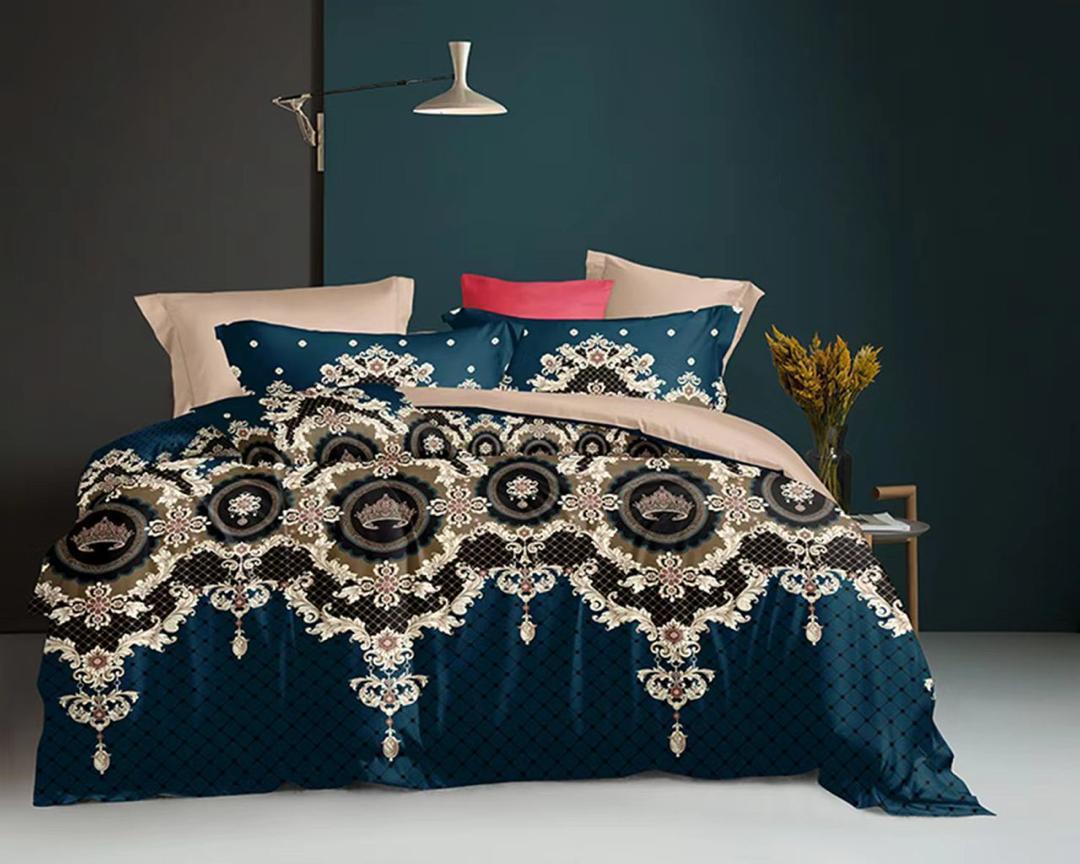 Royal Crest Teal bedsheets and pillowcases 6by7