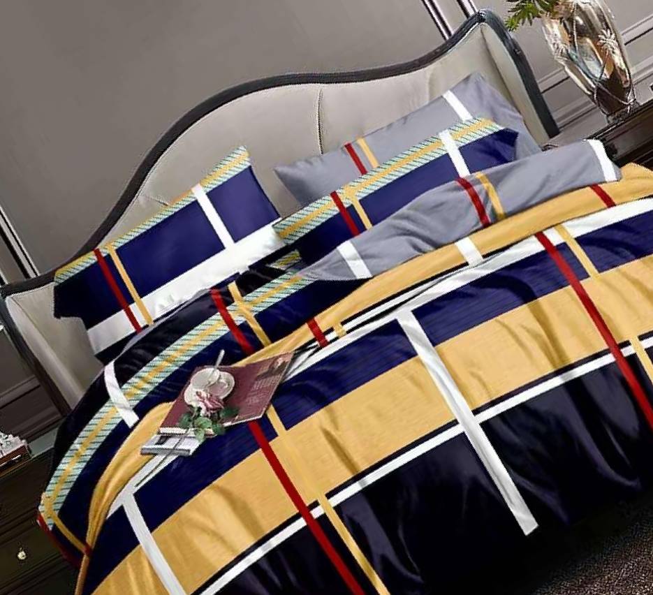 Urban Grid Bedding Set. 4by6 Duvet+bedsheets+2 pillowcases