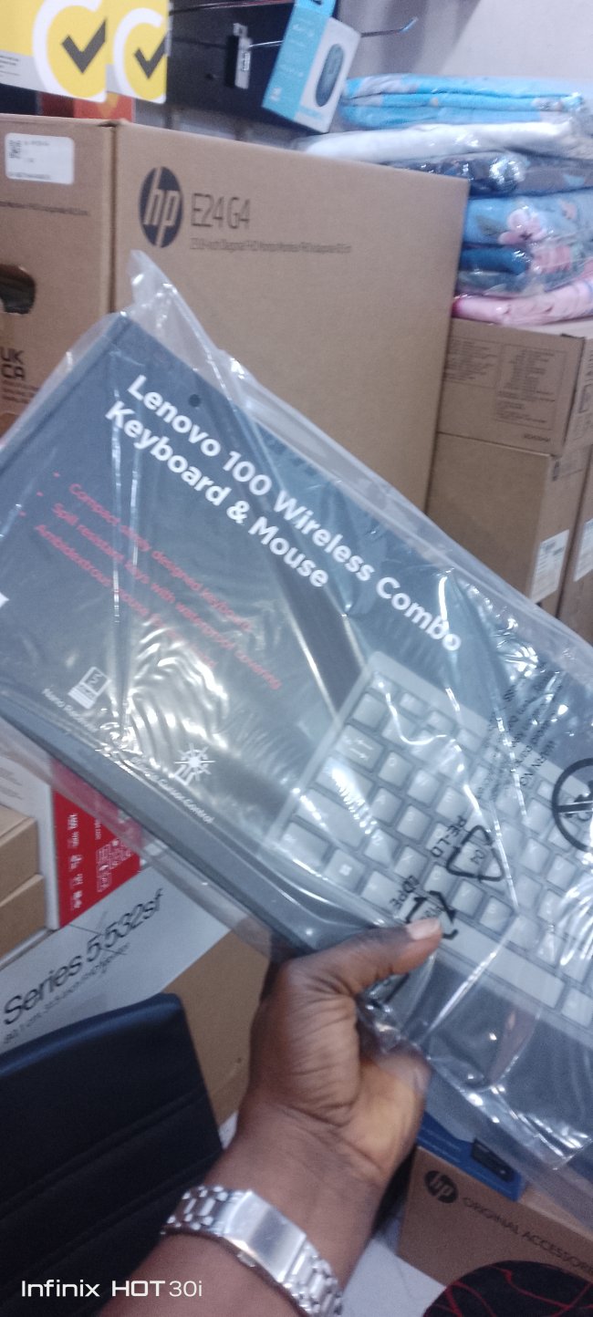 Lenovo 100 wireless keyboard and mouse combo